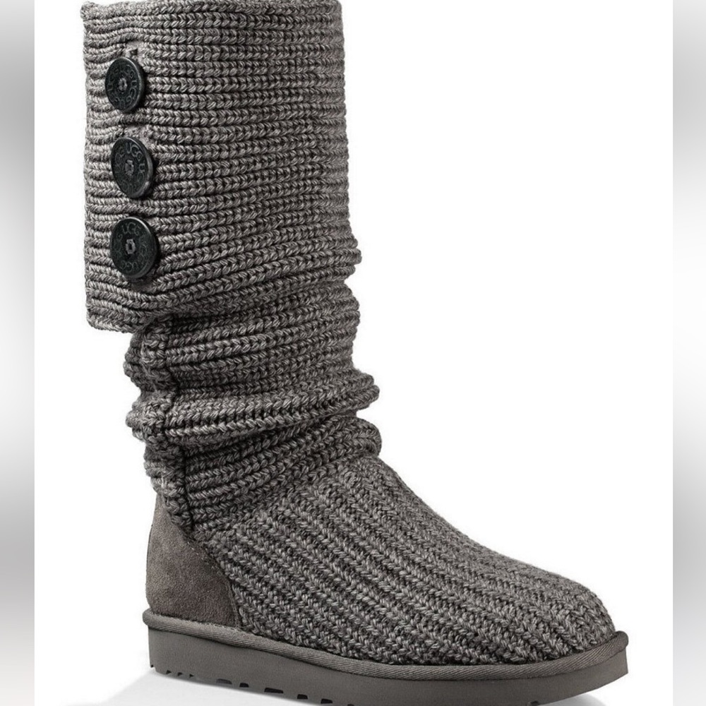 UGG Classic Cardy Button Detailed Knit Boots